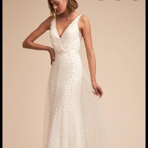 Jenny Yoo Monroe wedding gown with pearls size 12